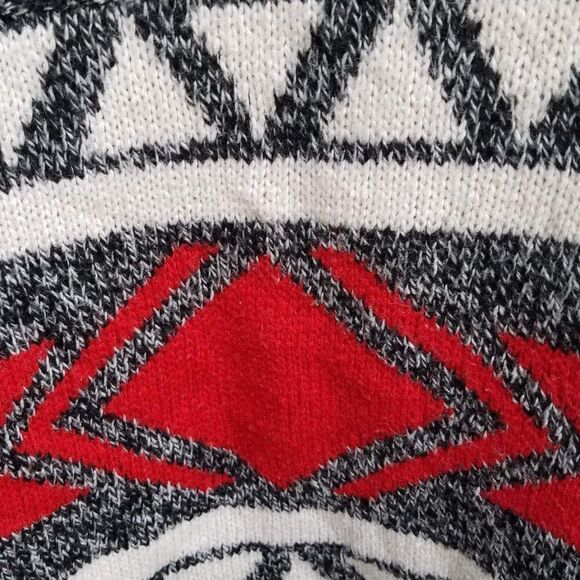 Charlotte Russe Unstructured Cardigan (Red/Black/White) size Medium - Picture 5 of 9